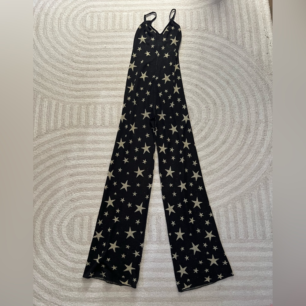 House of Harlow Star Print Jumpsuit Coachella - Picture 2 of 5